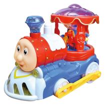 Brinquedo Trem Carrossel Bate e Volta Com Luzes Dm Toys Brinquedo Trem Carrossel Bate e Volta Com Luzes Dm Toys