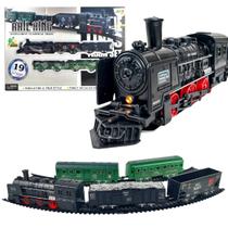 Brinquedo trem Ferrorama Grande 240cm trilho movido à pilha