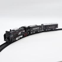 Brinquedo Trem Locomotiva Classica 19 Peças Trilhos e Vagões