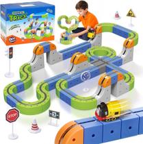Brinquedo Trem Magnético Infantil Com Blocos De Montar 72 Itens Tipo:Trem Brinquedo Trem Magnético Infantil Com Blocos De Montar 72 Itens Tipo:Trem