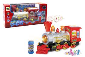 Brinquedo Trem Que Solta Bolhas De Sabão Com Luzes E Música