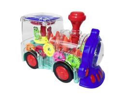 Brinquedo Trem Transparente Musical E Luz Infantil