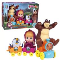 Brinquedo Trenzinho Para Brincar Masha e o Urso para Crianças +3 Anos Cotiplás - 2403