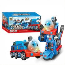 Brinquedo Trenzinho Thomas 2 em 1 Vira Super Robô Transformers Trem Aventura com Som e Luz Design Amigável Luzes Coloridas Detalhes Brilhantes Brinquedo Trenzinho Thomas 2 em 1 Vira Super Robô Transformers Trem Aventura com Som e Luz Design Amigável Luzes Coloridas Detalhes Brilhantes