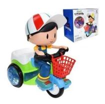 Brinquedo Triciclo Bate E Volta Empina Gira 360º Com Sons Luz (Menino) - toys