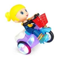 Brinquedo Triciclo Bate Volta Empina Gira 360 Som Luz Menina - TOYS