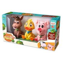 Brinquedo Trio Patinho Porquinho E Burrinho Coleção Cometa Farm +3 Meses Cometa Brinquedos Brinquedo Trio Patinho Porquinho E Burrinho Coleção Cometa Farm +3 Meses Cometa Brinquedos