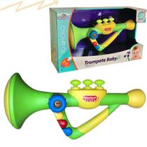 Brinquedo Trompete Infantil Musical Com Luz E Som - Adijomar Brinquedos