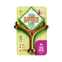 Brinquedo Truqys Osso Bamboo Y para Cães Sabor Bacon - Grande - Truqys Pet