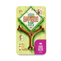 Brinquedo Truqys Osso Bamboo Y para Cães Sabor Bacon - Pequeno - Truqys Pet