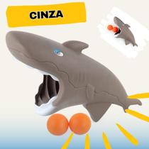 Brinquedo Tubarão Lançador De Bolinha + 2 Bolas