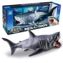 Brinquedo Tubarão Megalodon Realista Grande 45cm Em Vinil Brinquedo Tubarão Megalodon Realista Grande 45cm Em Vinil