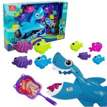 Brinquedo Tubarão Pega Peixinhos com Rede - Castela