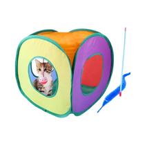 Brinquedo Túnel Dobrável Para Gatos Em Formato De Rato Com Bolas E Peixe De Simulação Para Gatinhos