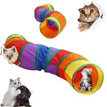 Brinquedo Túnel Para Gatos Cachorro Coelho labirinto Interativo Colorido - Ecoppets