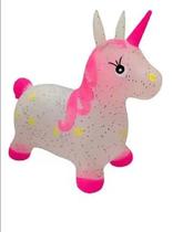 Brinquedo Unicórnio Cavalinho Upa Upa Musical Infantil Led Cor Rosa