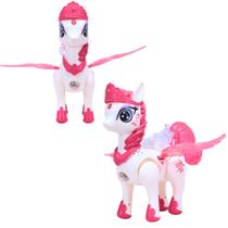 Brinquedo Unicórnio Musical com Asas Articuladas Luz e Som - Castela Brinquedo Unicórnio Musical com Asas Articuladas Luz e Som - Castela