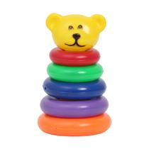 Brinquedo Ursinho Com Argolas De Montar Empilhar Didático