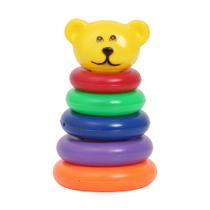 Brinquedo Ursinho Com Argolas De Montar Empilhar Didático