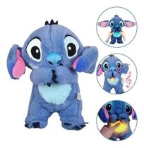 Brinquedo ursinho stich p/ ansiedade respira com som e luz