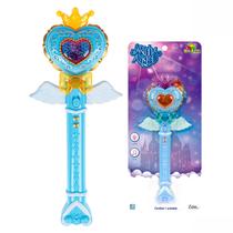 Brinquedo Varinha Musical Infantil De Fada Encantada Com Efeitos De Luz Colorida E Sons Mágicos