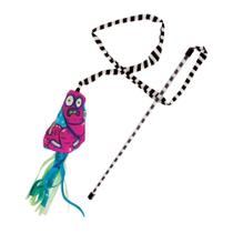 Brinquedo Varinha Pet p/ Gatos Fat Cat Worm Wand Azul Catnip