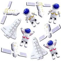 Brinquedo Viagem a Lua Foguetes Satélites Astronautas 10pçs