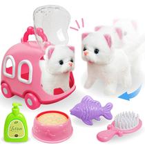Brinquedo Walking Cat SMILESSKIDDO Electronic Kitty com acessórios