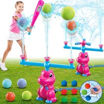 Brinquedo Water Sprinkler & Splash Baseball & Water Ball VATOS Dinosaur 4 em 1 para crianças