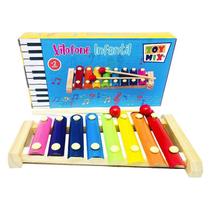 Brinquedo Xilofone Infantil Instrumento Musica 8 Notas Tons