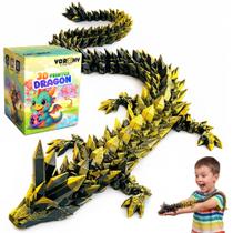 Brinquedo YORCHY Dragão Cristal Flexível Impresso em 3D 61 cm Brinquedo YORCHY Dragão Cristal Flexível Impresso em 3D 61 cm