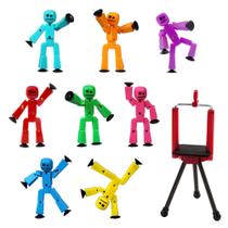 Brinquedo Zing Stikbot TST888SCTP com 8 Stikbots e tripé