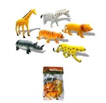 Brinquedo Zoologico Animais Selva Safari Bichos Girafa Onça Brinquedo Zoologico Animais Selva Safari Bichos Girafa Onça