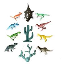 Brinquedos 12 Animal Dinossauros Defrontes Borracha Pequeno - Velozes Corrida