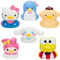 Brinquedos aquáticos Rubber Duck Jazwares Hello Kitty & Friends, pacote com 6