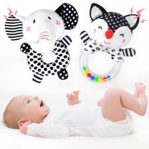 Brinquedos Baby Rattles XIXILAND em preto e branco de 0 a 6 meses