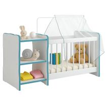 Brinquedos Berço Boneca Infantil Cômodas Véu / Reborns/ Azul