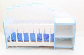 Brinquedos Berço Boneca Infantil Cômodas Véu / Reborns/ Azul Brinquedos Berço Boneca Infantil Cômodas Véu / Reborns/ Azul