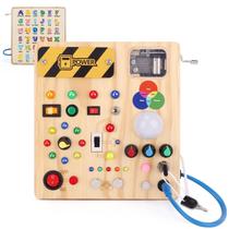Brinquedos Busy Board Iabedi Montessori de 1 a 3 anos com LED
