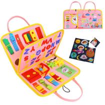 Brinquedos Busy Board Orlashop Montessori para crianças com 25 Activ