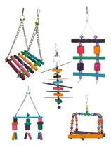 Brinquedos Calopsita-periquito-maritaca-agapornis Kit 5 Un Brinquedos Calopsita-periquito-maritaca-agapornis Kit 5 Un