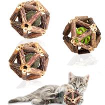 Brinquedos Catnip para Gatos QUVOVID - 3 Pacotes com Bola de Catnip e Silvervine