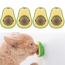 Brinquedos Catnip Wall Ball Toys MEWTOGO em forma de abacate para gatos, pacote com 4