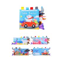 Brinquedos Cognitivos Infantis Livro De Tecido Com Cauda De Animal Pop-up Educação Precoce 0-3 Anos