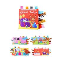 Brinquedos Cognitivos Para Bebês Livro De Tecido Com Cauda De Animal Pop-up Educação Precoce 0-3