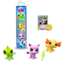 Brinquedos colecionáveis Littlest Pet Shop Pet Trio Tube Wild Vibes Brinquedos colecionáveis Littlest Pet Shop Pet Trio Tube Wild Vibes