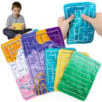 Brinquedos de alívio de estresse Marble Maze Mat Sensory Fidget, 5 unidades