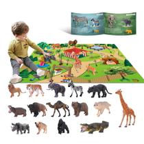 Brinquedos de Animais YouCute - Safari Realista com Tapete de Brincar