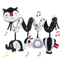 Brinquedos de assento de carro ORZIZRO Black and White Fox por 0-12 meses