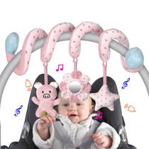Brinquedos de assento de carro SAMMAS Infant Baby Pink Pig Spiral Activity